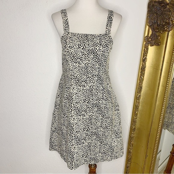 NWT American Eagle Outfitters Animal Print A-Line Cotton Linen Dress $44.95 - Picture 1 of 5